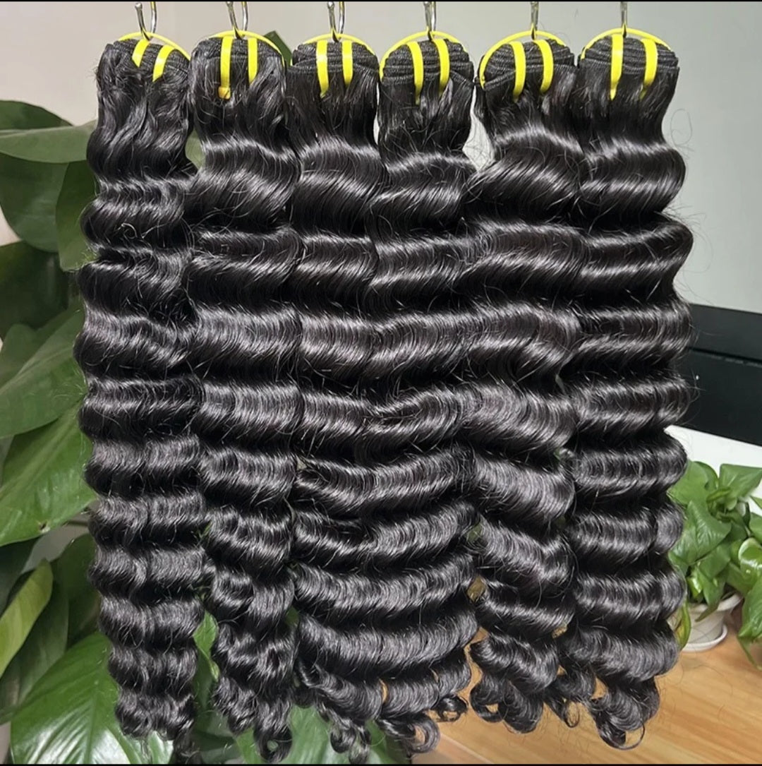 Deep Wave Bundle Virgin Human Hair Extensions 3 packs