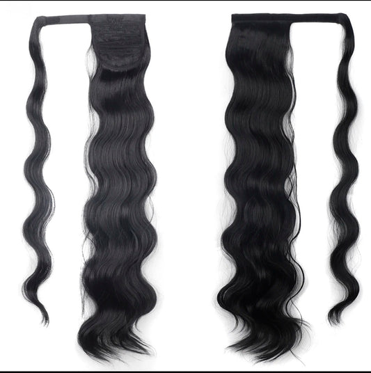 Ponytail Extension Body Wave Human Hair