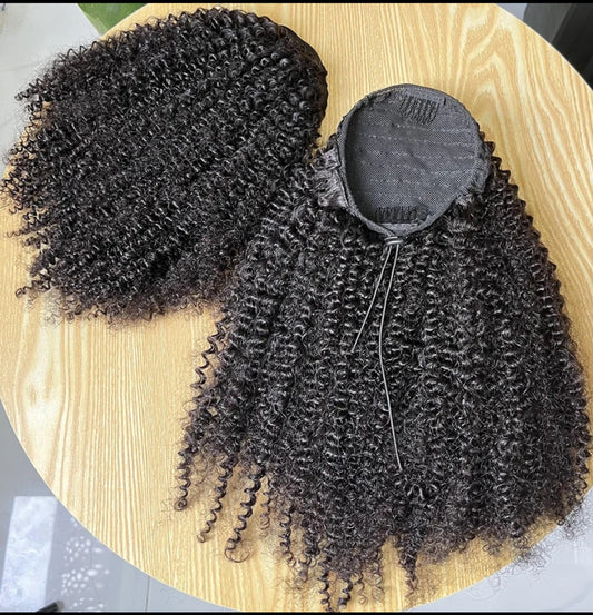 Deep Wave Real Human Hair Ponytail