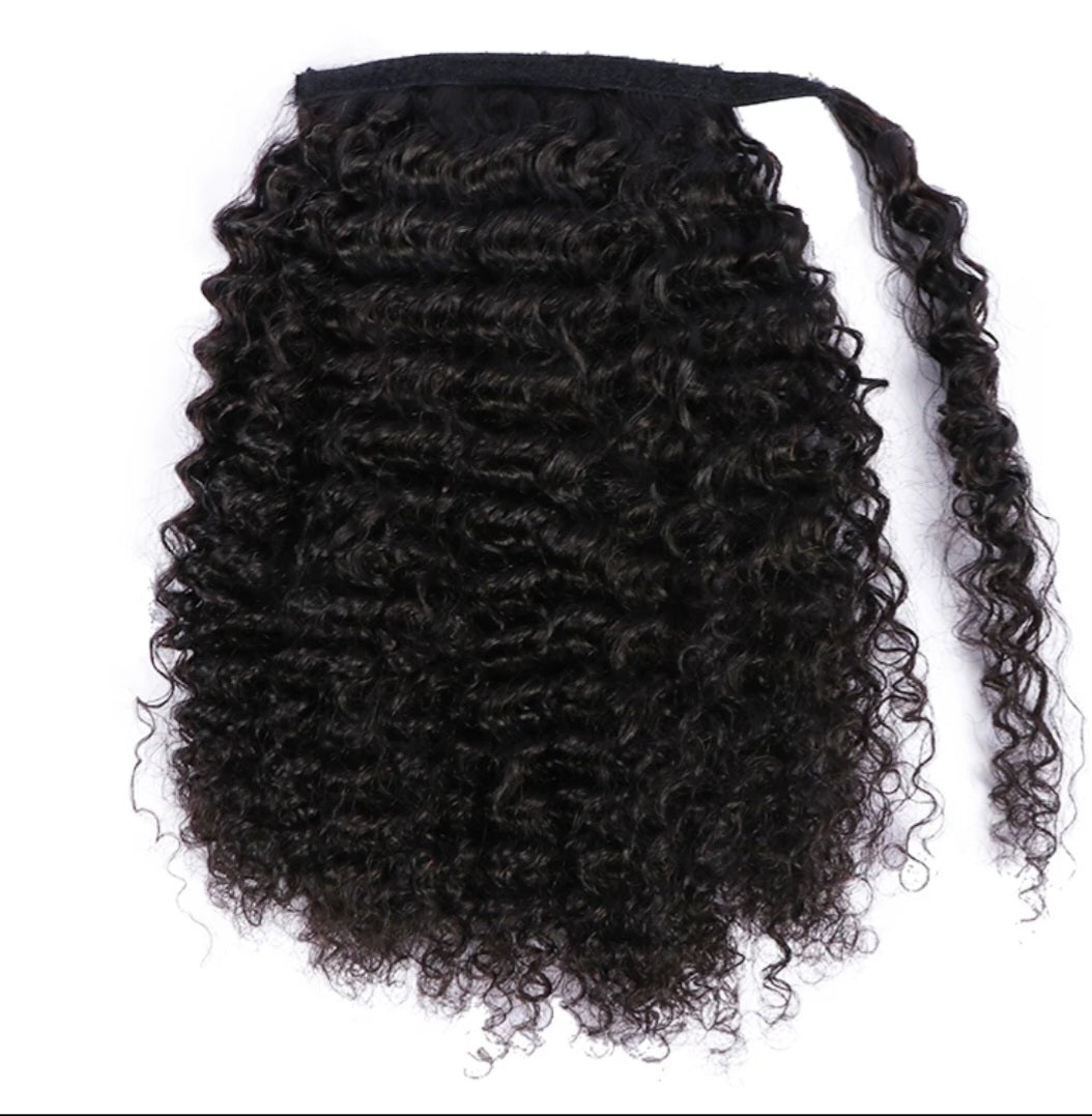 Curly Ponytail Natural Black Curly Hair Extensions