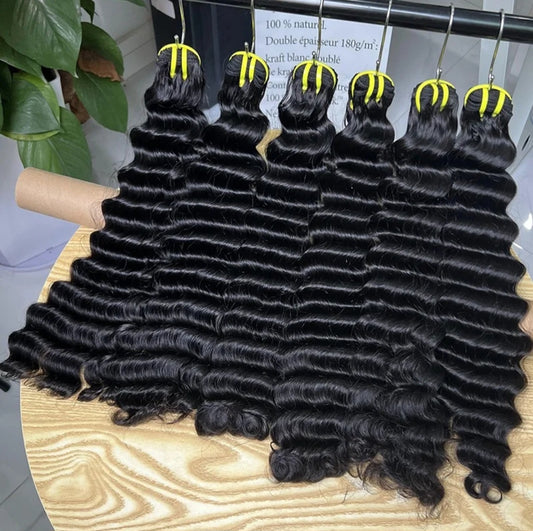 Deep Wave Bundle Virgin Human Hair Extensions 3 packs