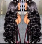 Glueless Loose Wave 13x6 HD Lace Front  Pre Plucked Wig Voluminous Ocean Wave Curtain Bangs Wig 100% Glueless - Image 5