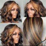 Short Loose Wave Bob Human Hair Wig 6×5 HD Pre-Cut Lace Glueless Blonde Highlight Color Bleached Knots - Image 4