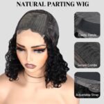Deep Wave Glueless Bob Human Hair Wig 6×5 HD Lace Pre Everything Natural Look 180% Density - Image 5