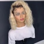 613 Blonde Bob Wigs With Dark Brown Roots Ombre 1B/613 13×4 Lace Front Bob Wigs - Image 5