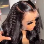 Glueless Invisi Drawstring 360 Lace Wig Miss Buns With Side Part Bangs Style - Image 5