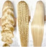 Pure 613 Blonde Straight HD Lace Wigs With Super Natural Baby Hair Long Wigs #613 Body Wave Pre Plucked Blonde Lace Frontal Wigs - Image 6