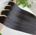 Clip In Human Hair Extension Dark Natural Color - Image 3
