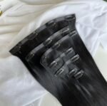 Clip In Human Hair Extension Dark Natural Color - Image 4