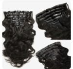 Soft Body Wave Seamless Clip in Human Hair Extensions Hair Pieces 7pcs/set with Free Gift - Image 4