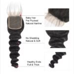 Loose wave closure Brazilian Human Hair Loose Deep Wave 4*4 5*5 6*6 HD Lace Closure 1Pc - Image 2