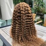 Highlight Curly Honey Blonde Color 360 Lace Front Wig Mix Color 4/27 Human Hair Wigs - Image 7