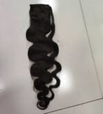 Ponytail Extension Body Wave Human Hair Ponytail With Magic Paste Warp Around - Image 6