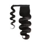 Ponytail Extension Body Wave Human Hair Ponytail With Magic Paste Warp Around - Image 4