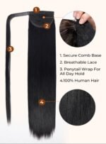 Straight Hair Ponytail Extensions - Image 4
