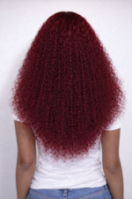 13x6 Lace Wigs Skin Melt Jerry Curly  Hair 99J Color Glueless and preplucked wig - Image 3