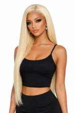 Pure 613 Blonde Straight HD Lace Wigs With Super Natural Baby Hair Long Wigs #613 Body Wave Pre Plucked Blonde Lace Frontal Wigs