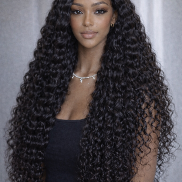 Brazilian Deep Wave 4×4 13×4 Full Frontal 13×6 HD Lace Glueless Wig Bleached Knots Plucked Hairline 200% Density