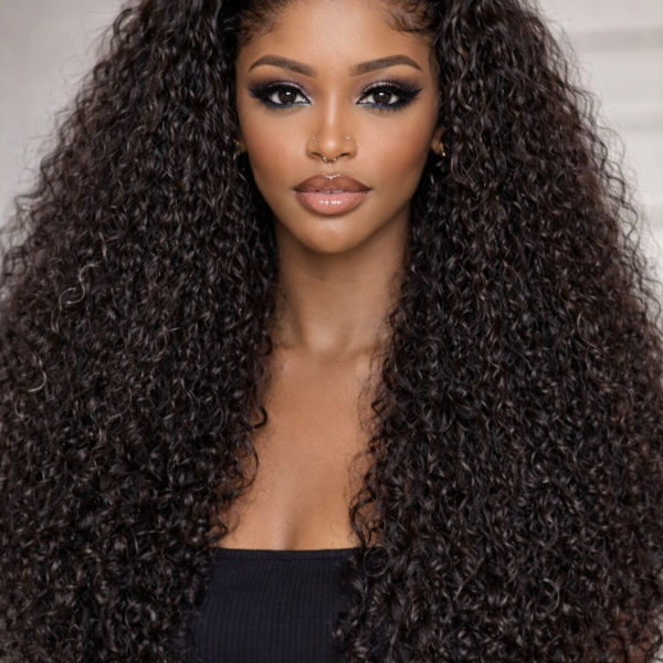 Water Wave Human Hair Glueless Wig 360 HD Lace Pre Plucked & Bleached 150-250% Density