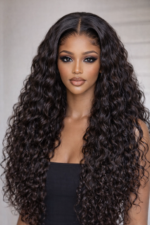Water Wave Human Hair Glueless Wig 360 HD Lace Pre Plucked & Bleached 150-250% Density - Image 3