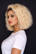 613 Blonde Bob Wigs With Dark Brown Roots Ombre 1B/613 13×4 Lace Front Bob Wigs - Image 2