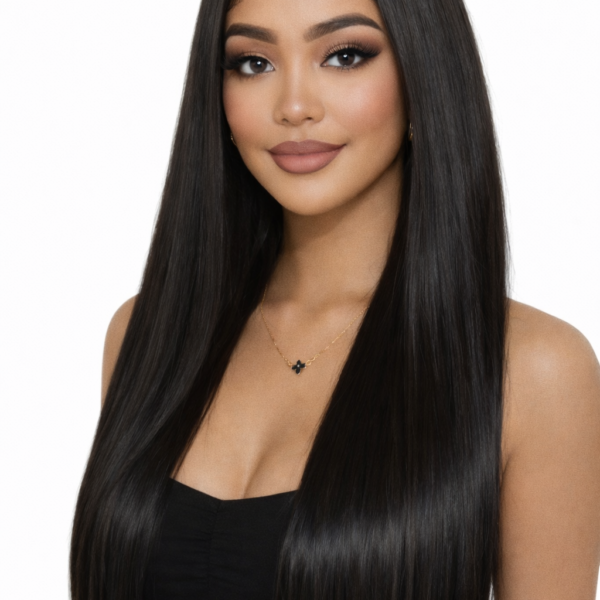 Clip In Human Hair Extension Dark Natural Color