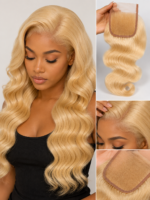 613 Blonde Body Wave Transparent Lace Closure – Human Hair