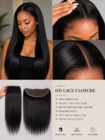 Straight HD Lace Closure – Pre-Plucked