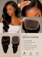 Loose Deep Wave HD Lace Closure – Brazilian Human Hair 4x4 5x5 6x6