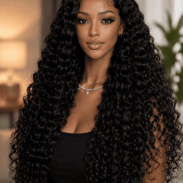 Luxe Deep Wave HD Lace Wig – 200% Density Human Hair