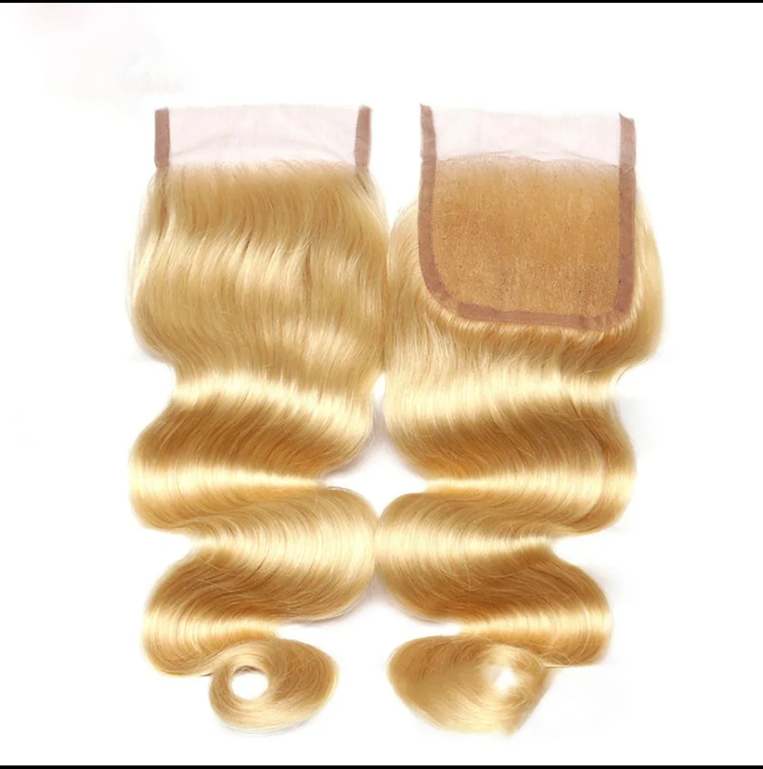 Body Wave Closure 613 Brazilian Body Wave Transparent Lace Closure Human Hair Swiss 613 Color Lace Closure - Image 1