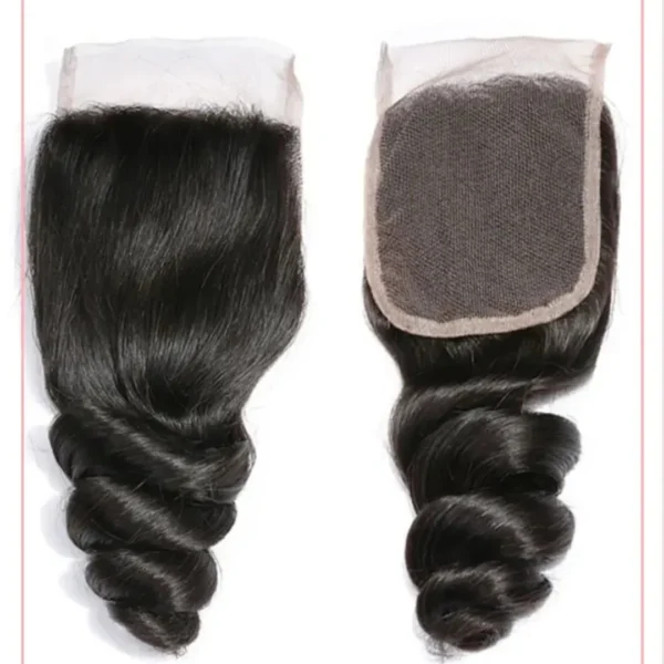 Loose wave closure Brazilian Human Hair Loose Deep Wave 4*4 5*5 6*6 HD Lace Closure 1Pc