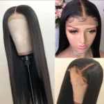 13×6 Full Frontal Lace Wig Pre Plucked Straight Human Hair Wigs Glueless 13×6 HD Lace Bleached Knots - Image 3