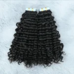 Natural Black #1B Tape-In Hair Extensions PU Human Hair For Full Head