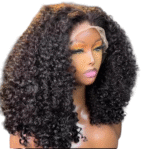 Burmese Curly C and Middle Part With Baby Hair  Lace Frontal Glueless Human Hair Wig 250% Density - Image 3
