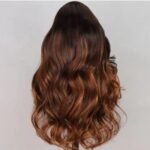 Ombre Brown Highlight Color Loose Wave Wig Butterfly Layered Cut 6×5 Glueless Wig 200% Density - Image 4