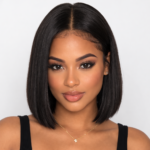 Short Bob 10 inches Wigs Brazilian Straight 13×4 HD Lace Frontal Human Hair Wigs 200% Density - Image 2