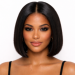 Short Bob 10 inches Wigs Brazilian Straight 13×4 HD Lace Frontal Human Hair Wigs 200% Density - Image 4