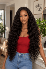 Loose Deep Wave Brazilian Human Hair Bundles with Closure – 3 Bundles Set