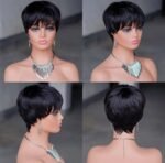 Pixie Cut Straight Short Human Hair Wigs Glueless HD Lace Closure Wigs - Image 3