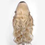 Ombre Blonde Color 4/613 Wig With Brown Roots Straight/Body Wave 13×4 HD Lace Human Hair Wigs - Image 4