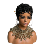 Short Curly Layered Pixie Cut Full Lace Pixie Wig Human Hair - Image 9