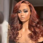 Copper Brown Straight/Body Wave Human Hair Wig  Pre Everything Transparent Lace Flexi-Fit Glueless - Image 6