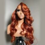 Copper Brown Straight/Body Wave Human Hair Wig  Pre Everything Transparent Lace Flexi-Fit Glueless - Image 4