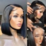 Straight Bob Wig Natural Color Glueless Short Bob Wig Straight 13×4 10 Inch. Invisible HD Lace Closure Wig 180% Density - Image 5