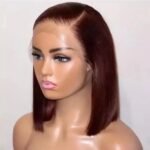 Short Bob Straight Human Hair 13×4 Glueless Lace Closure Wigs 10Inch 1B-99J Color - Image 4