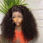 Kinky Curly Wear & Go Glueless Wigs 13×6 HD Lace Human Hair Wigs Pre Bleacked Knots Plucked Hairline 14 Inch. - Image 5