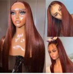 Copper Brown Straight/Body Wave Human Hair Wig  Pre Everything Transparent Lace Flexi-Fit Glueless - Image 9