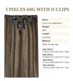 Silky Straight/Body Wave/Yaki Straight Seamless Clip in Human Hair Extensions 7 Pieces/Set with Free Gift. - Image 5