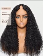 U-Part Jerry Curly Wig Black Curly Wig With Upart Easy Install and Well Melt With Your Own Hair - Image 2